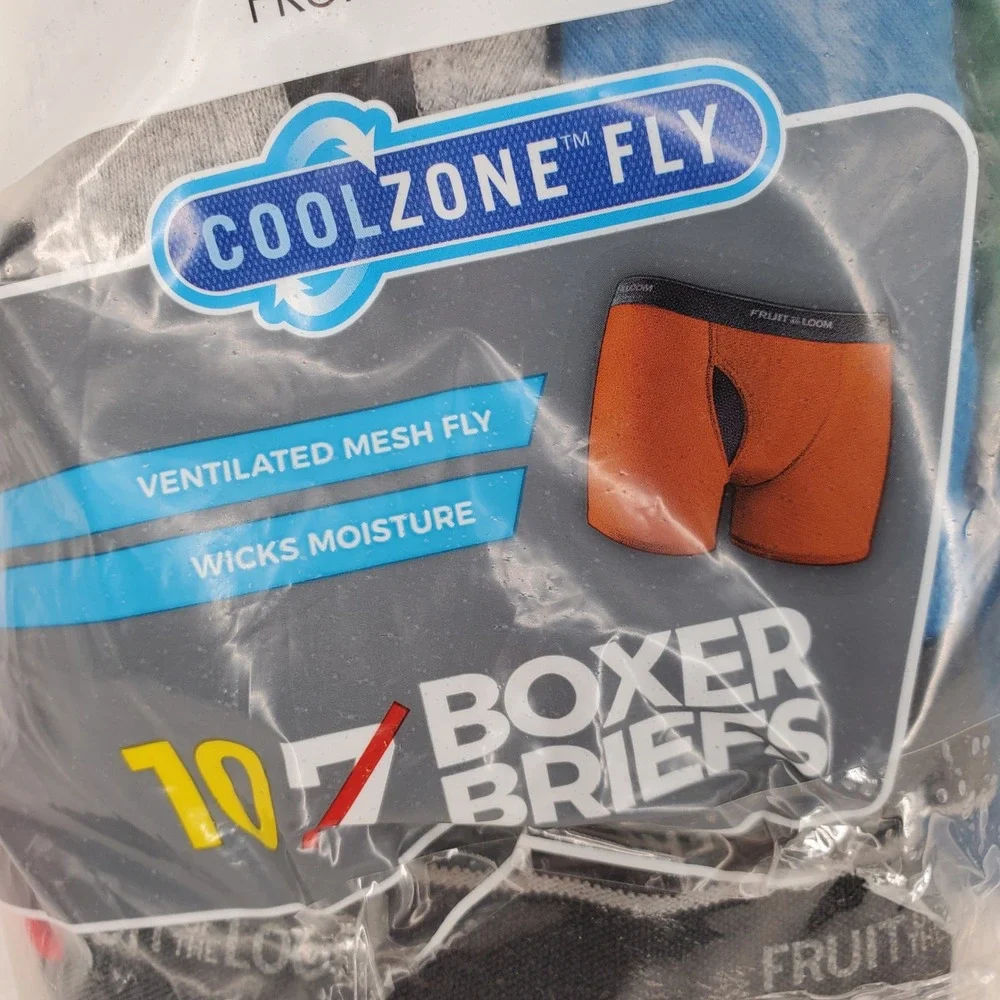 Fruit of the Loom Boys‎ Small 6-8 Boxer Briefs 10 Pack Coolzone Fly Multicolor
